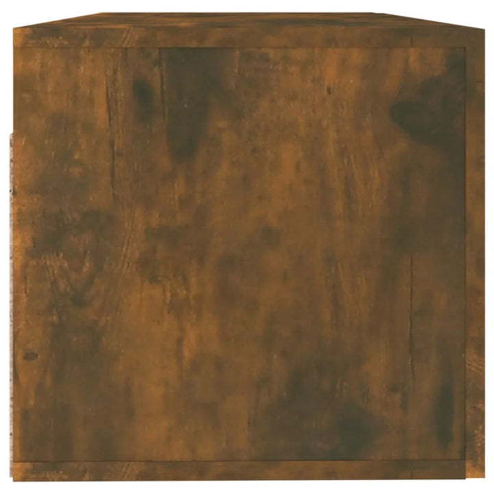 vægskab 100x36,5x35 cm konstrueret træ røget egetræsfinish