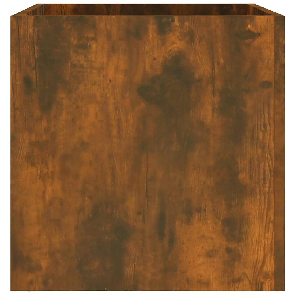 plantekasse 40x40x40 cm konstrueret træ røget egetræsfarve
