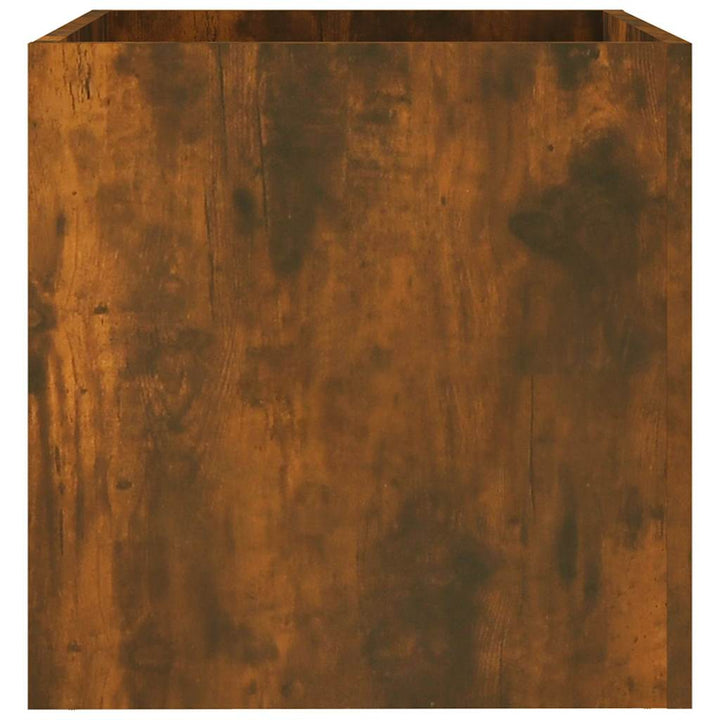 plantekasse 40x40x40 cm konstrueret træ røget egetræsfarve