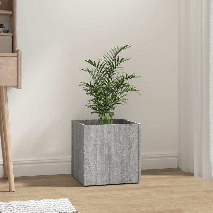 plantekasse 40x40x40 cm konstrueret træ grå sonoma-eg