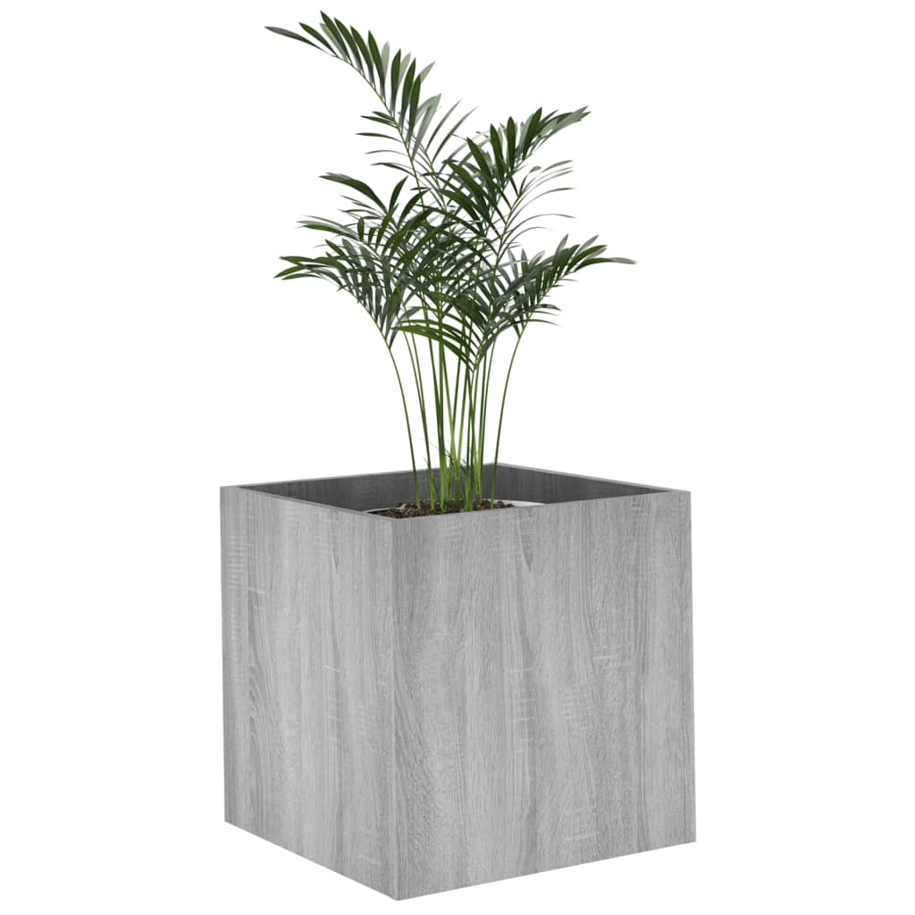 plantekasse 40x40x40 cm konstrueret træ grå sonoma-eg