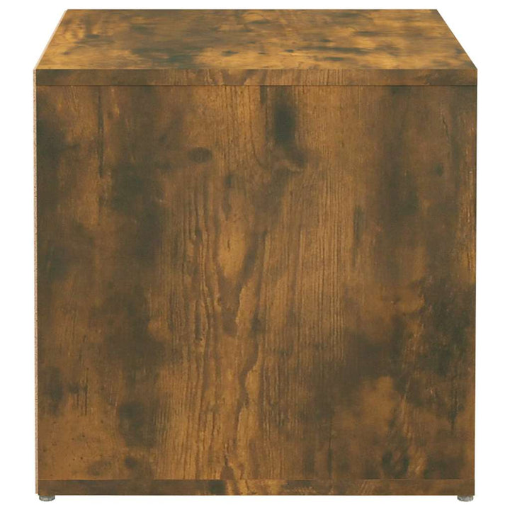 opbevaringsskab 40,5x40x40 cm konstrueret træ røget egetræ