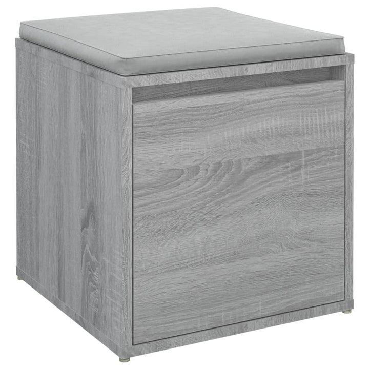 opbevaringsskab 40,5x40x40 cm konstrueret træ grå sonoma-eg