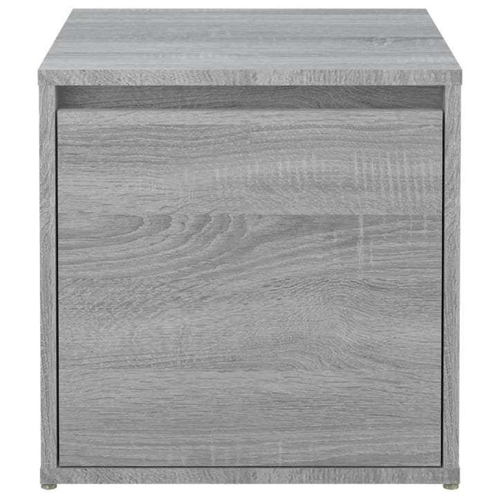 opbevaringsskab 40,5x40x40 cm konstrueret træ grå sonoma-eg