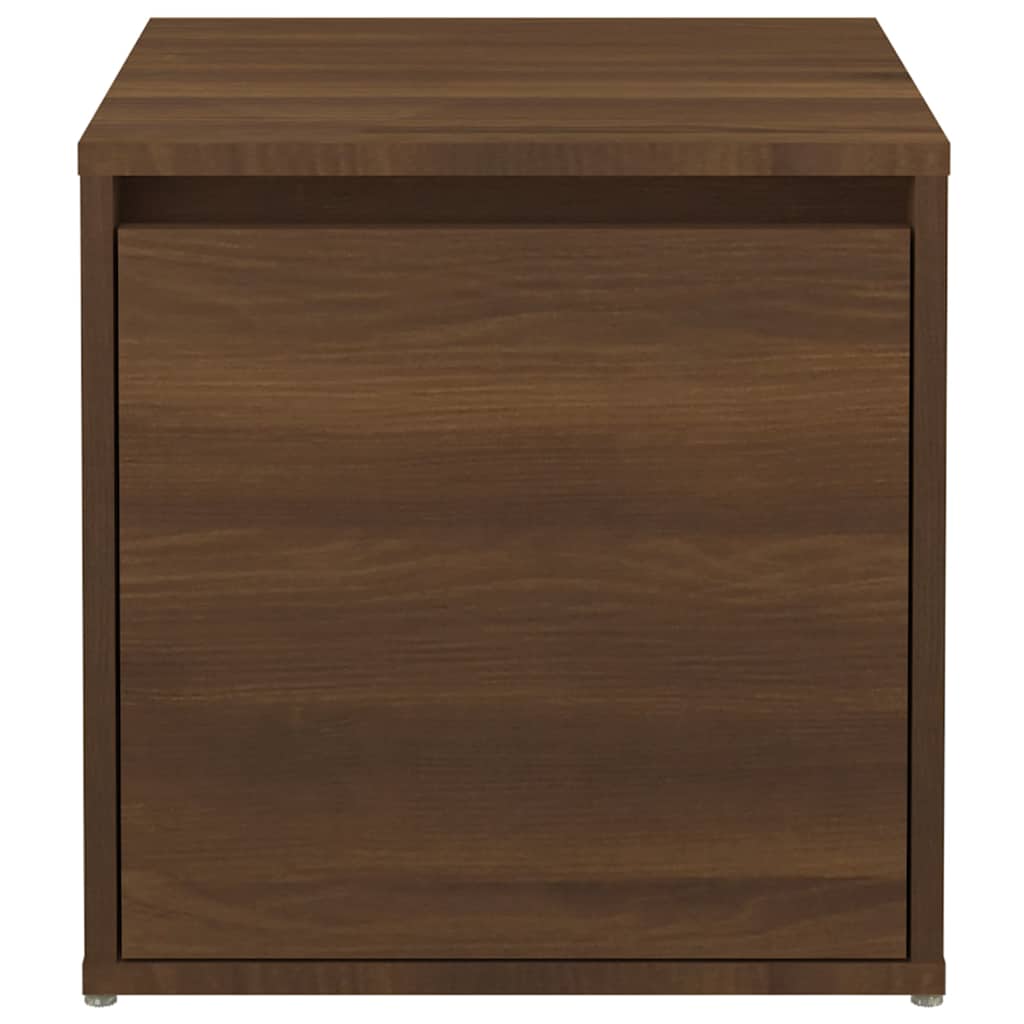 opbevaringsskab 40,5x40x40 cm konstrueret træ brunt egetræ