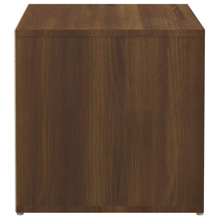 opbevaringsskab 40,5x40x40 cm konstrueret træ brunt egetræ
