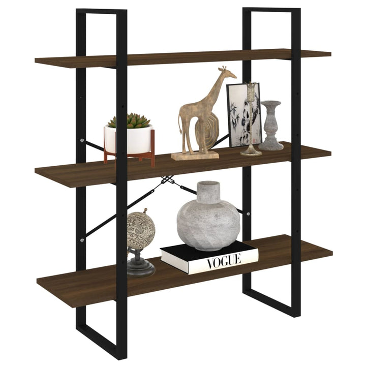 bogreol 100x30x105 cm konstrueret træ sonoma-eg