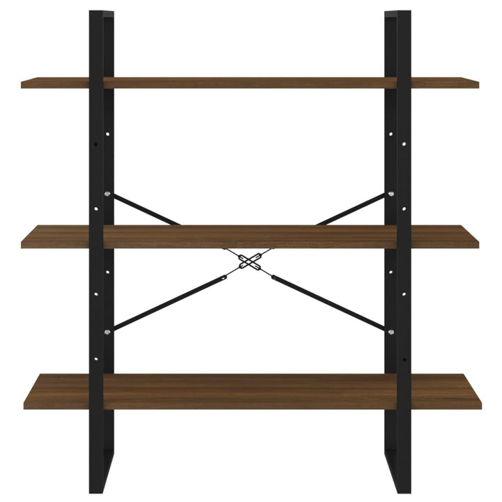 bogreol 100x30x105 cm konstrueret træ sonoma-eg
