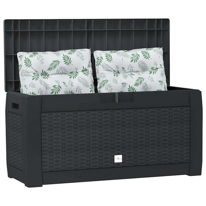 opbevaringskasse til haven 119x48x60 cm polypropylen antracit