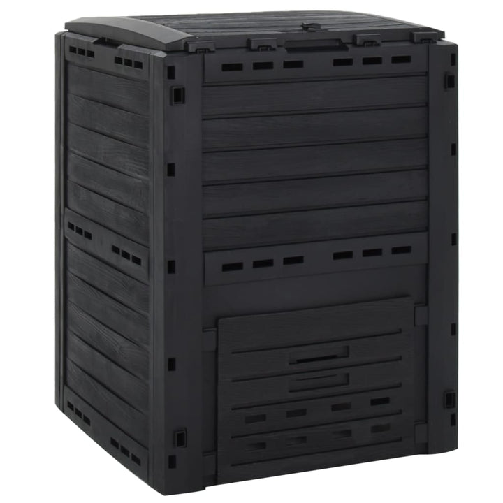 kompostbeholder 280 l polypropylen sort