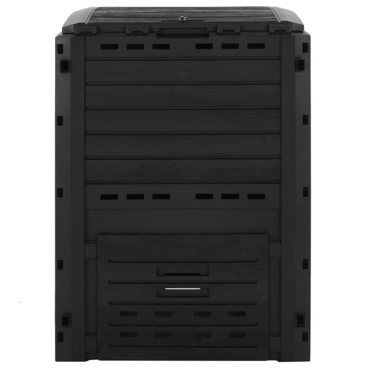 kompostbeholder 280 l polypropylen sort