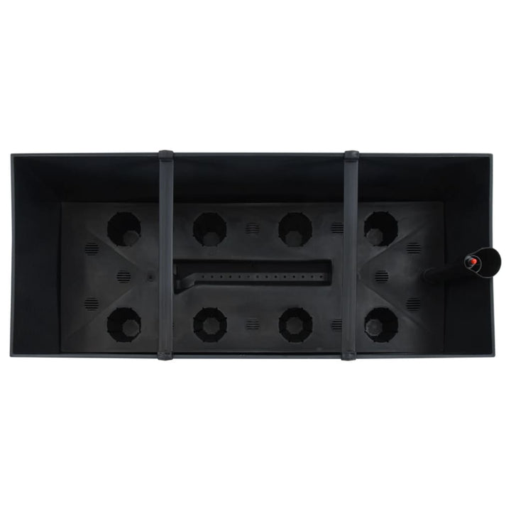 høj plantekasse 60x25x46 cm PP-rattan antracitgrå