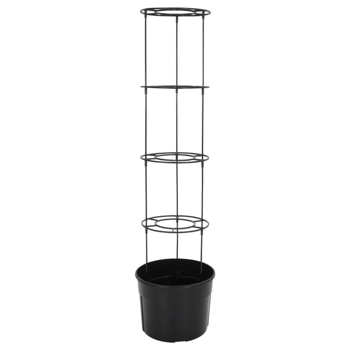 plantekrukke til tomater Ø39x150 cm polypropylen antracitgrå