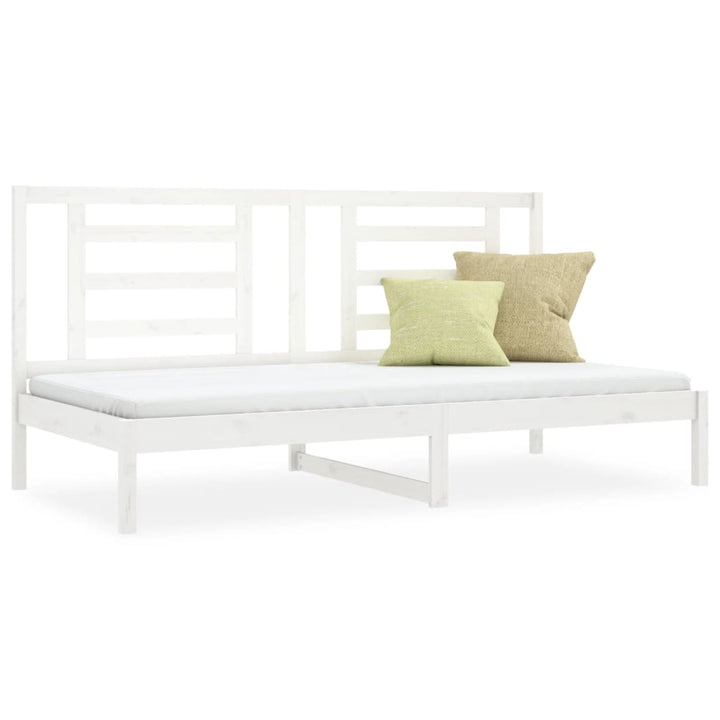 daybed uden madras 80x200 cm massivt fyrretræ hvid