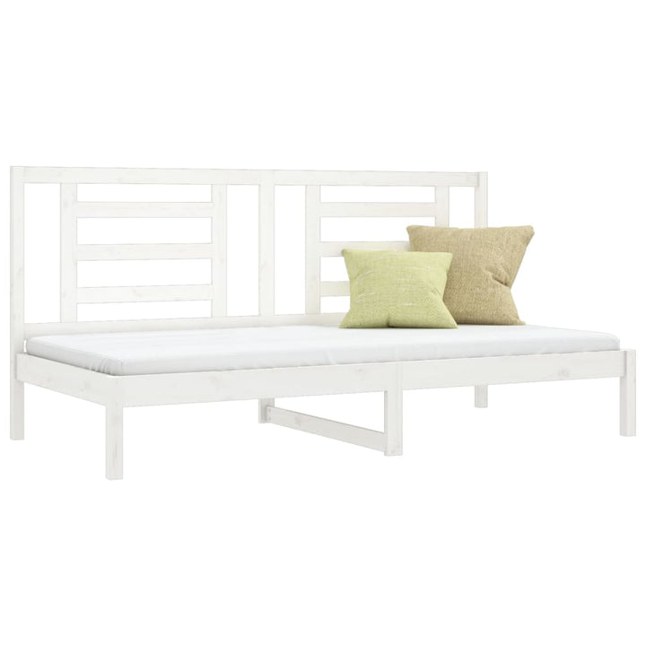 daybed uden madras 80x200 cm massivt fyrretræ hvid