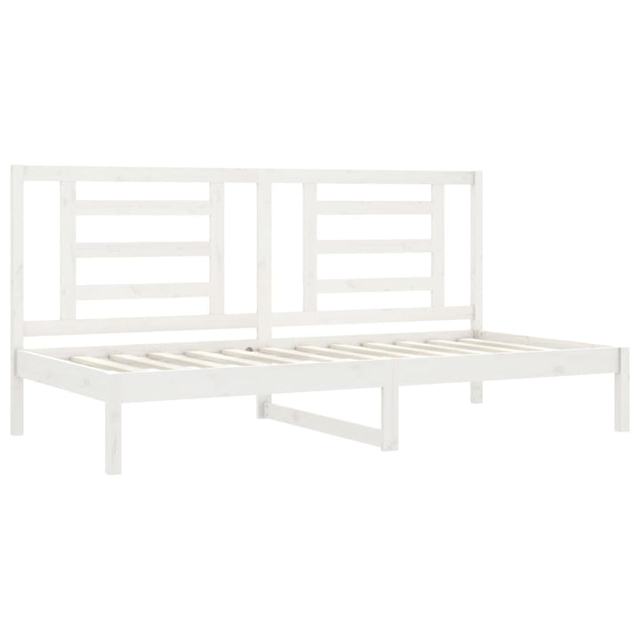 daybed uden madras 80x200 cm massivt fyrretræ hvid