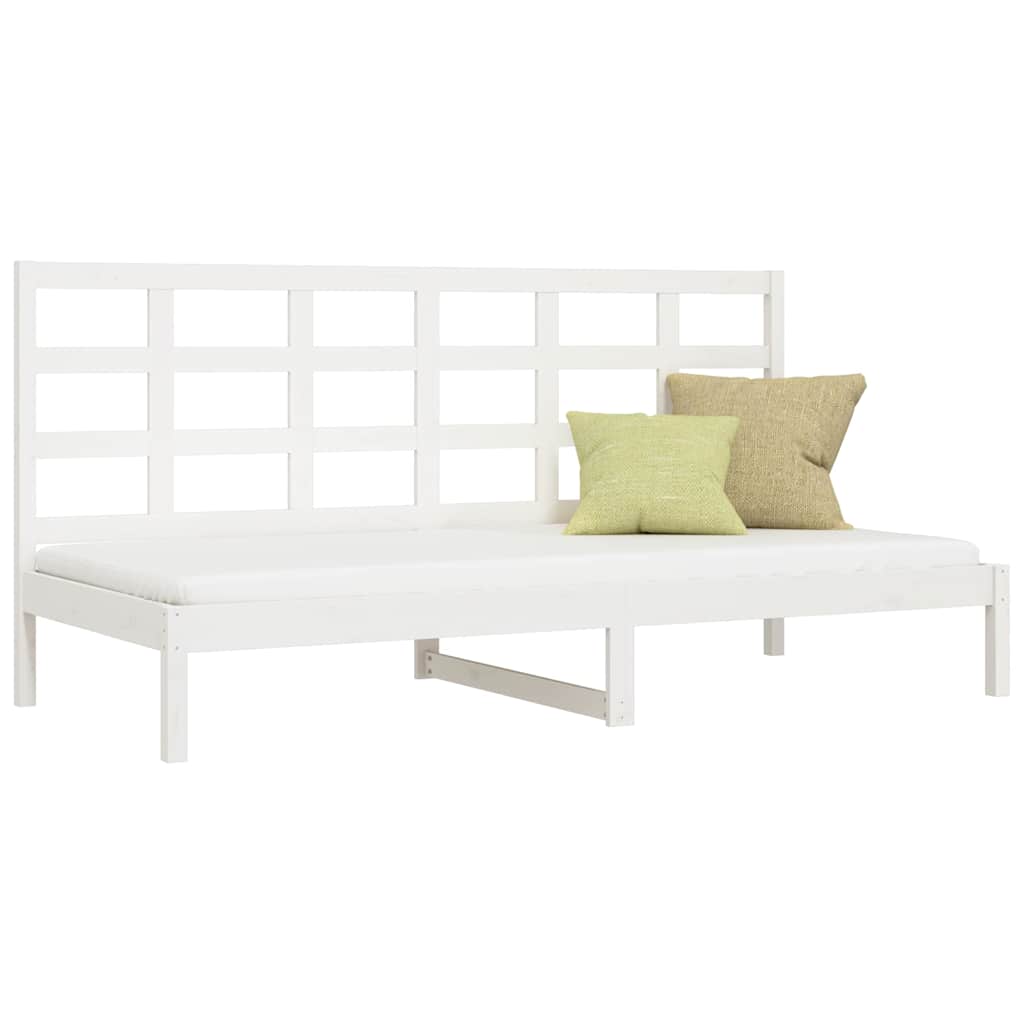daybed uden madras 80x200 cm massivt fyrretræ hvid