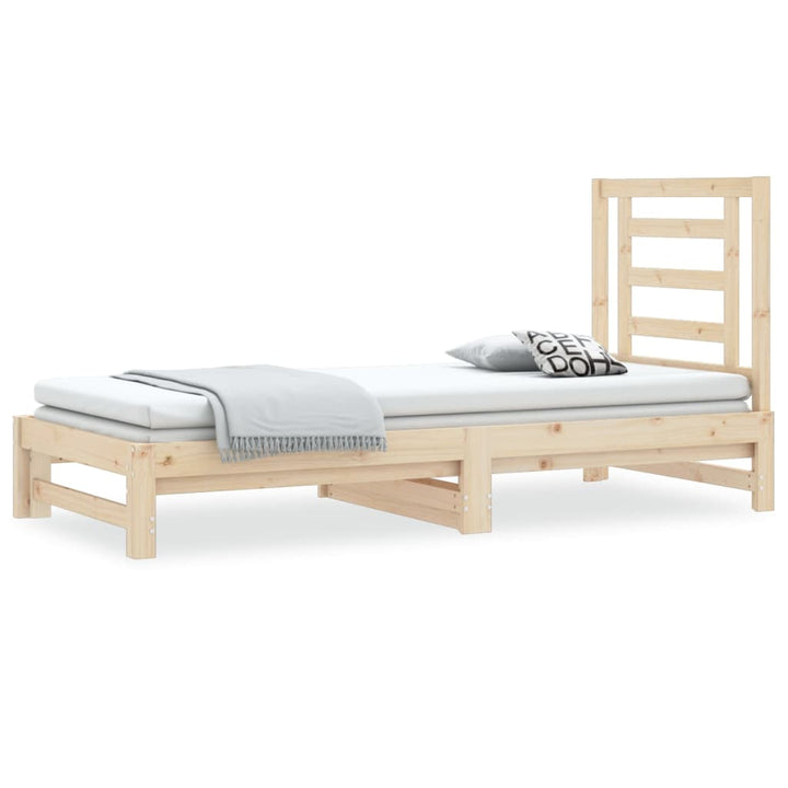 daybed med udtræk 2x(90x190) cm massivt fyrretræ