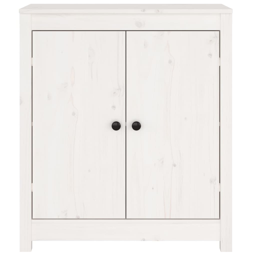 skænke 2 stk. 70x35x80 cm massivt fyrretræ hvid