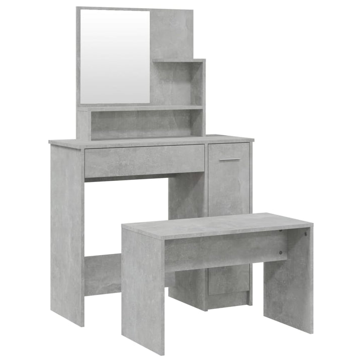 konsolbordsæt 86,5x35x136 cm betongrå
