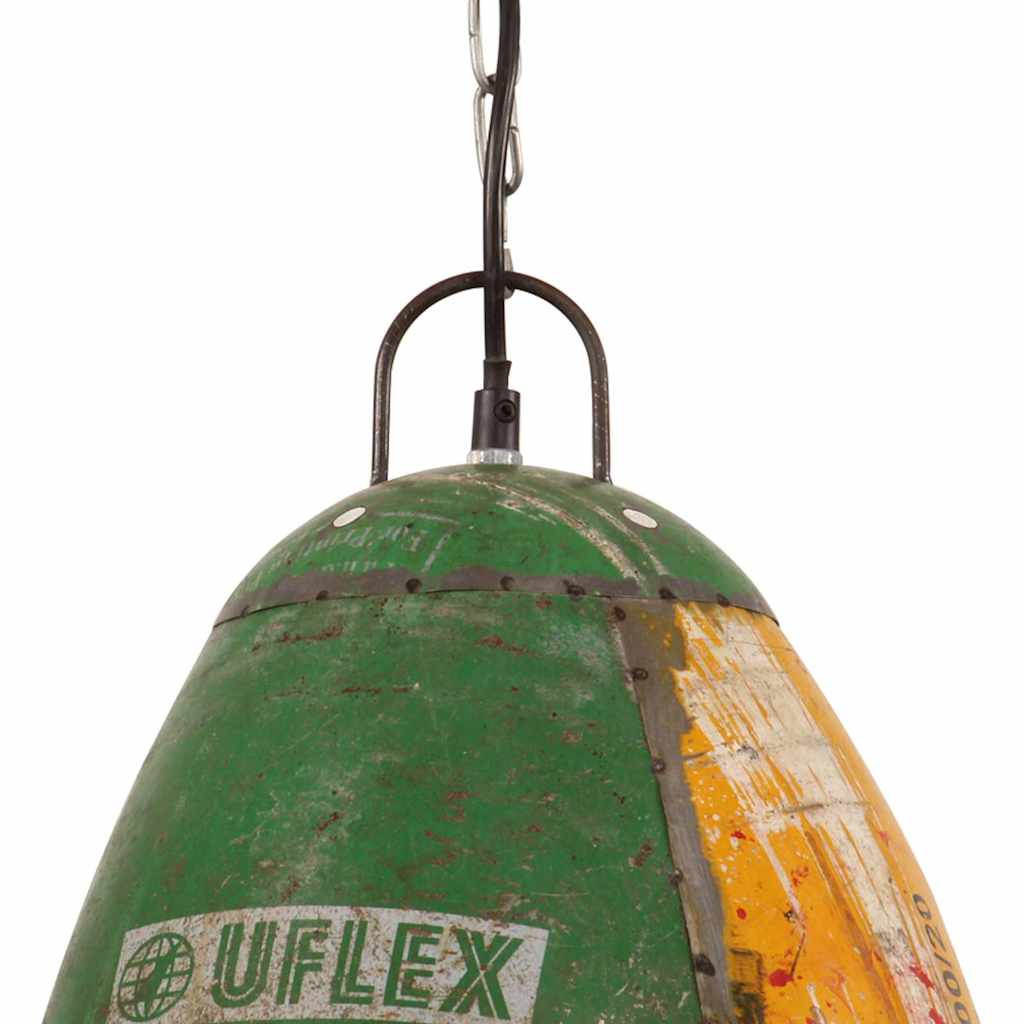 industriel hængelampe 32 cm E27 25 W rund flerfarvet
