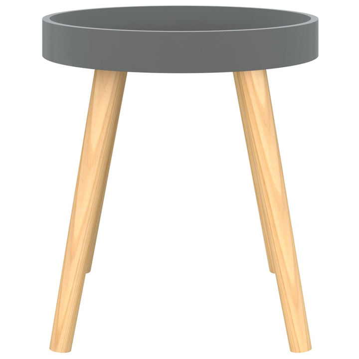 sidebord 38x38x40 cm konstrueret træ og massivt fyrretræ grå
