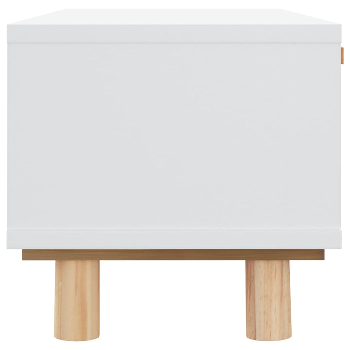 sofabord 80x40x30 cm konstrueret træ og massivt fyrretræ hvid