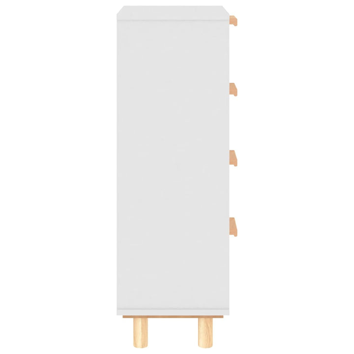 skænk 40x30x90 cm massivt fyrretræ og naturlig rattan hvid