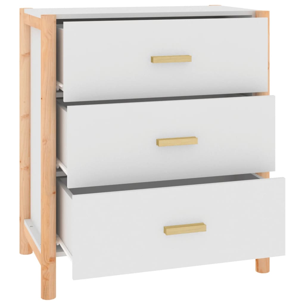 skænk 62x38x70 cm konstrueret træ hvid