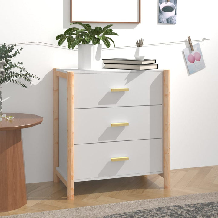 skænk 62x38x70 cm konstrueret træ hvid
