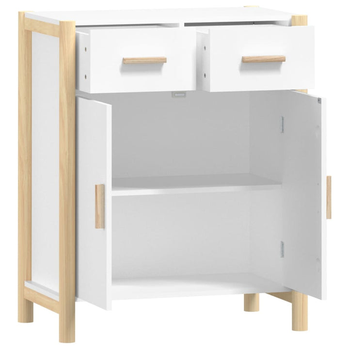 skænk 62x38x75 cm konstrueret træ hvid