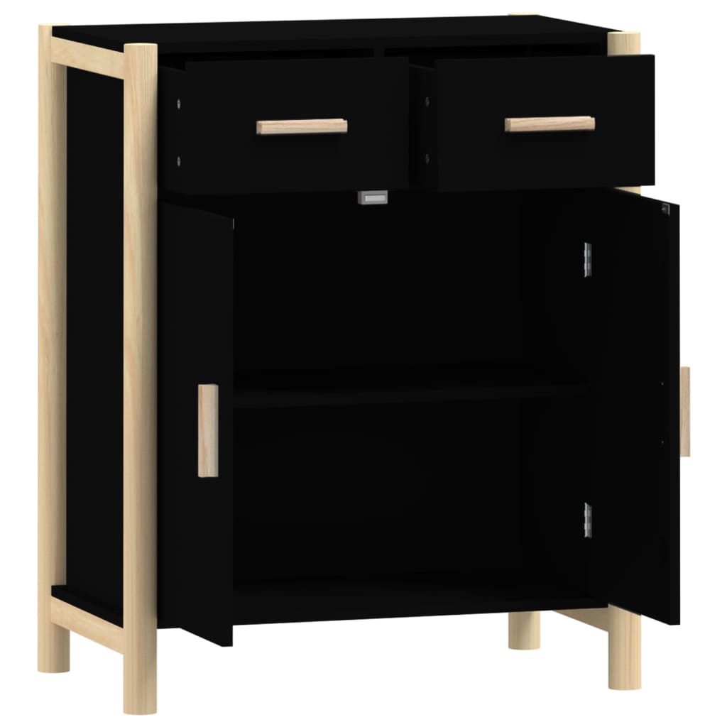skænk 62x38x75 cm konstrueret træ sort