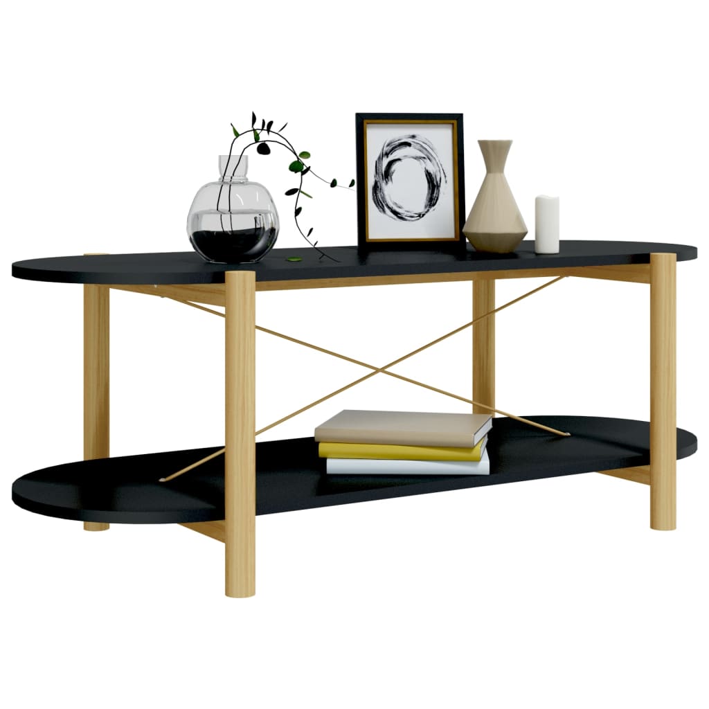 sofabord 110x48x40 cm konstrueret træ sort