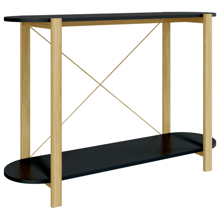 konsolbord 110x38x75 cm konstrueret træ sort