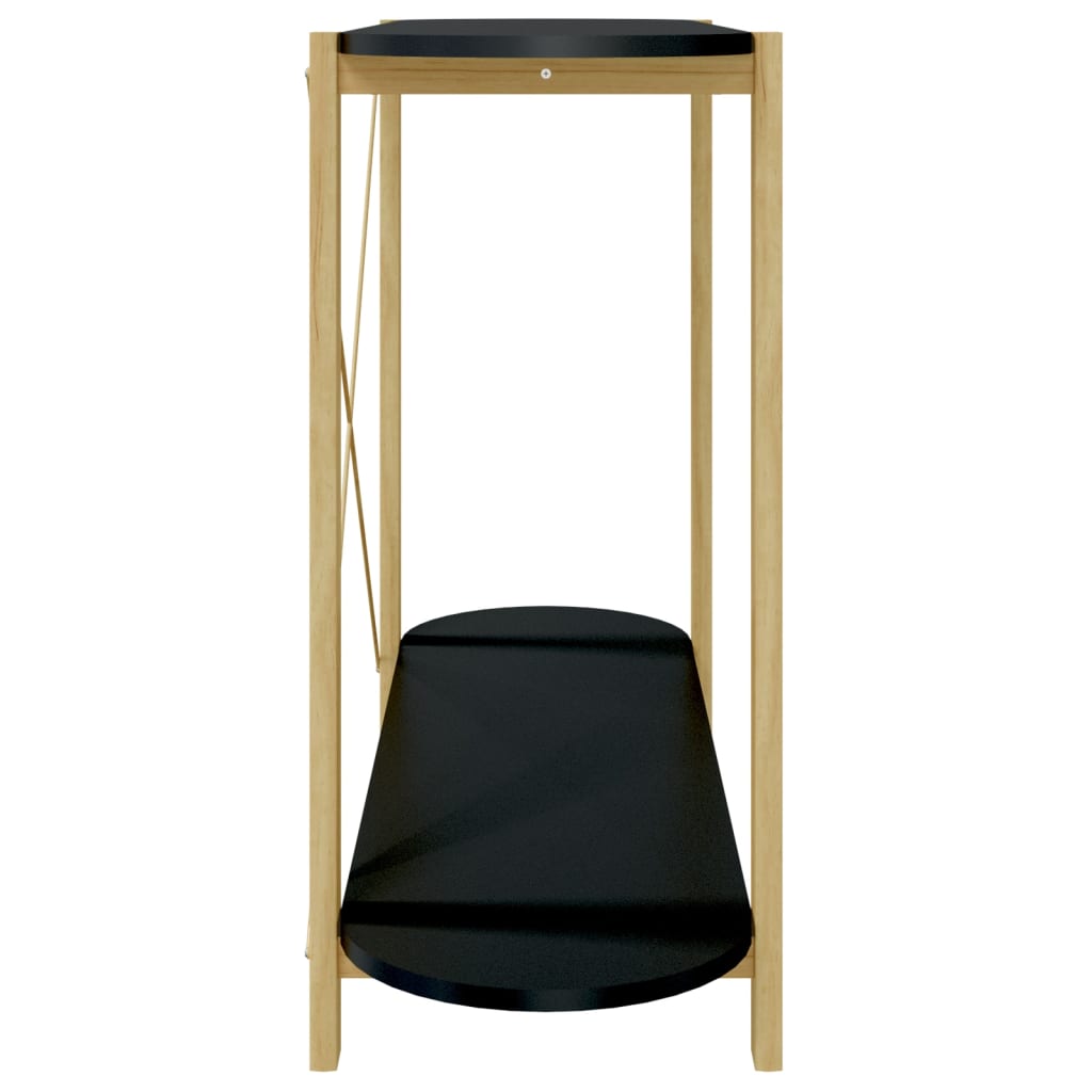 konsolbord 110x38x75 cm konstrueret træ sort