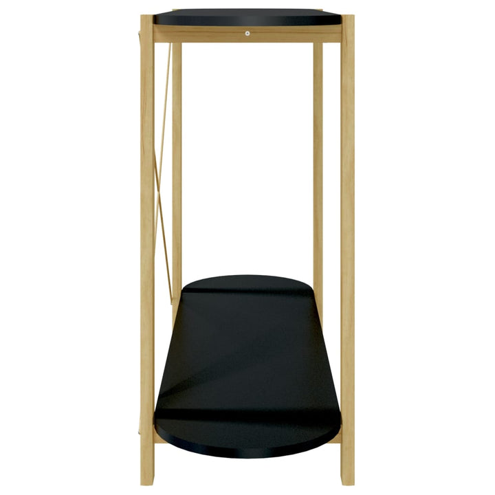 konsolbord 110x38x75 cm konstrueret træ sort