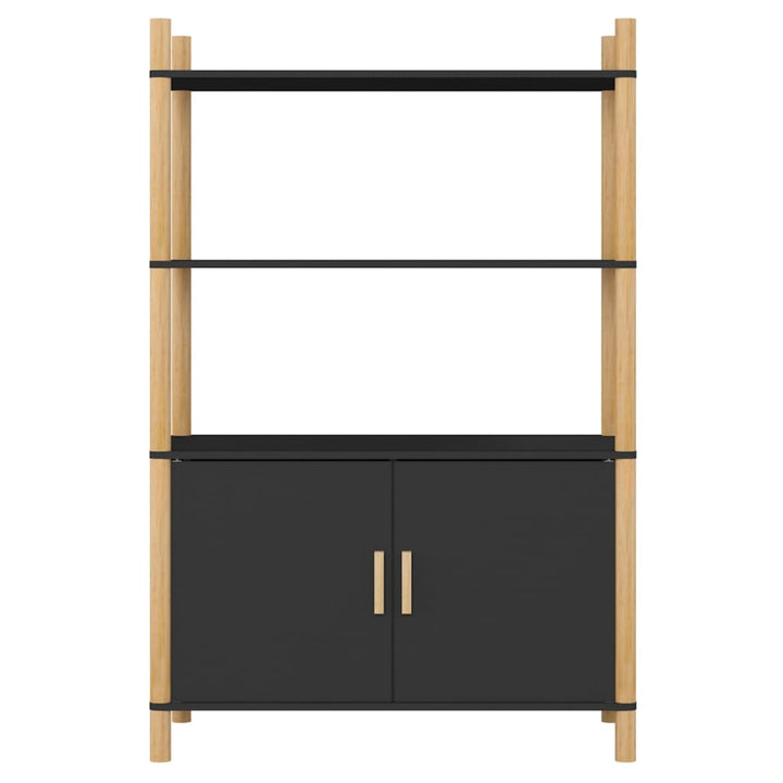 højskab 80x40x121 cm konstrueret træ sort