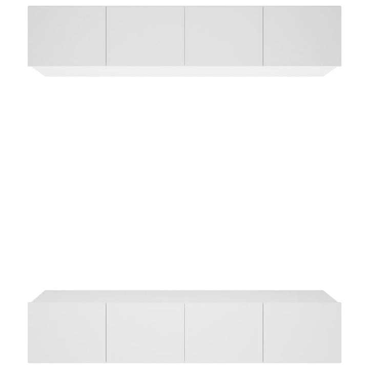 tv-skabe 4 stk. 80x30x30 cm konstrueret træ hvid
