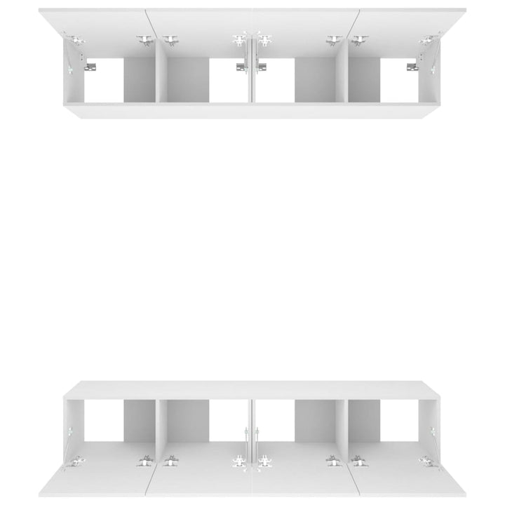 tv-skabe 4 stk. 80x30x30 cm konstrueret træ hvid