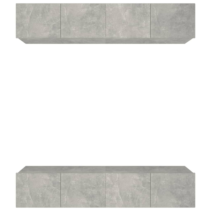 tv-skabe 4 stk. 80x30x30 cm konstrueret træ betongrå