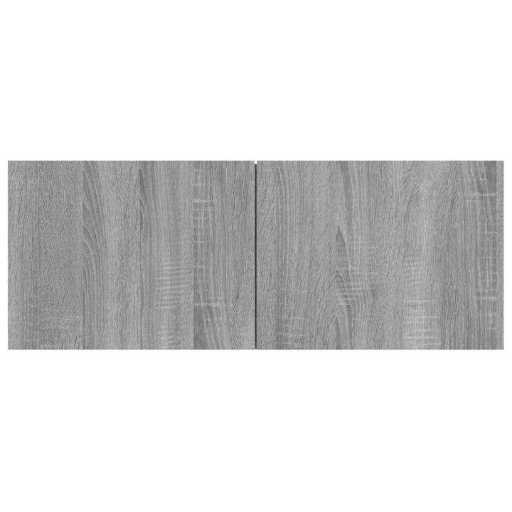 tv-skabssæt 6 dele konstrueret træ grå sonoma-eg