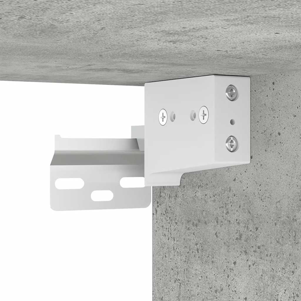 tv-skabssæt 7 dele konstrueret træ betongrå