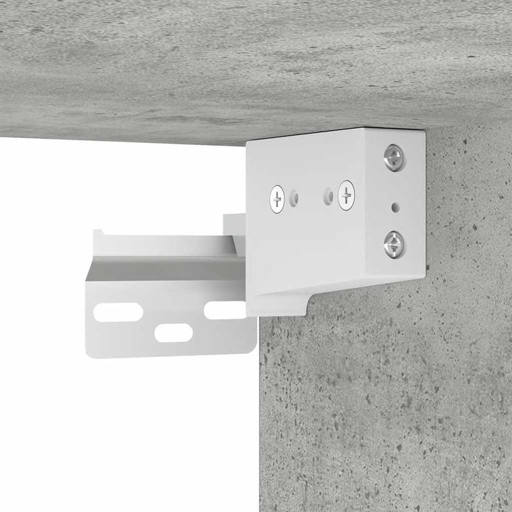 tv-skabssæt 7 dele konstrueret træ betongrå