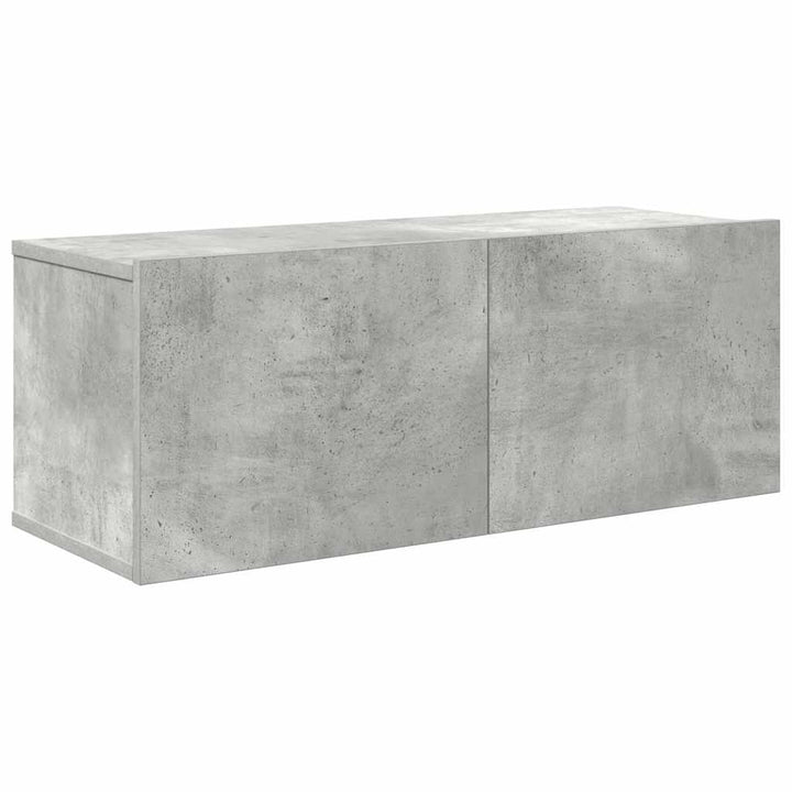 tv-skabssæt 7 dele konstrueret træ betongrå