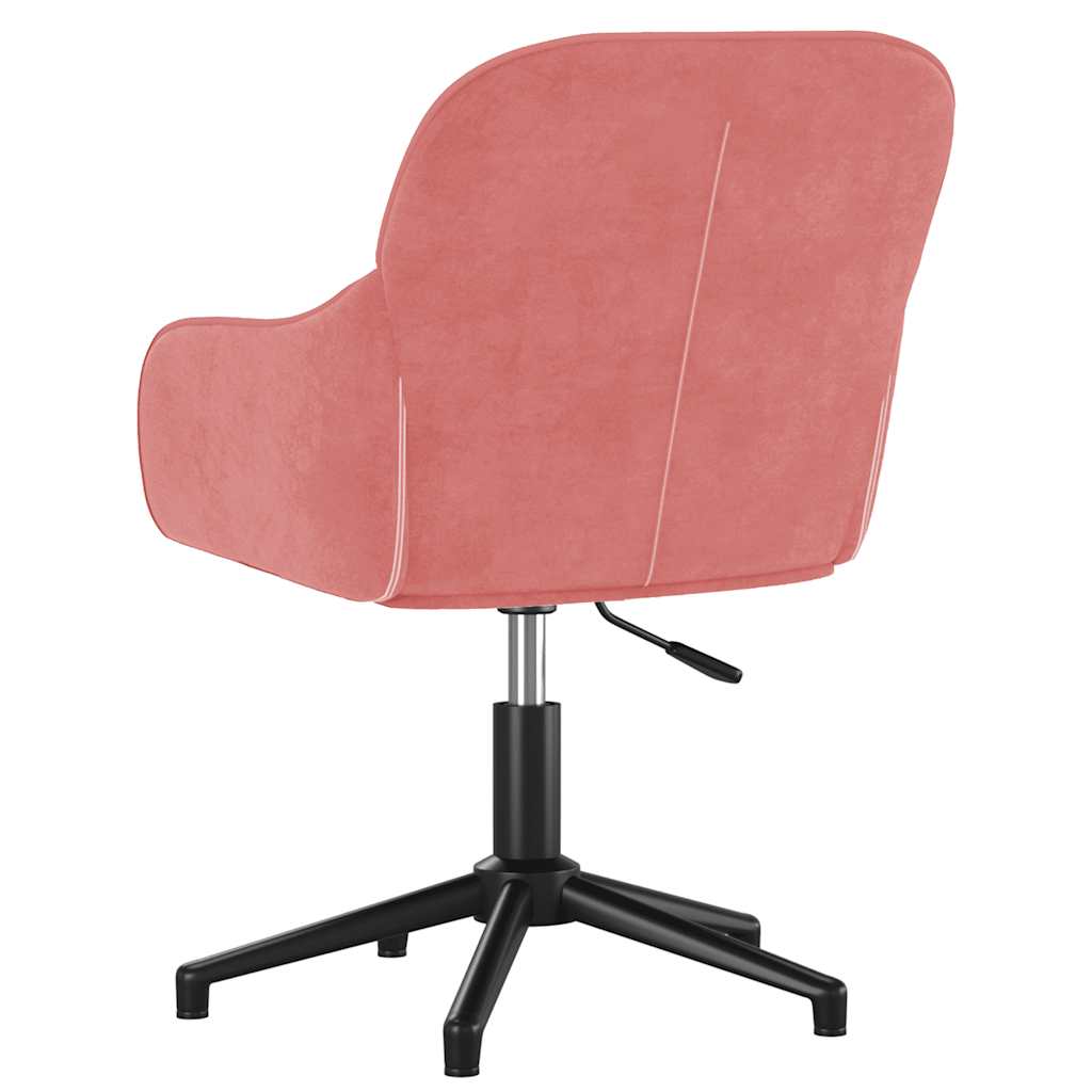 drejelig kontorstol fløjl pink