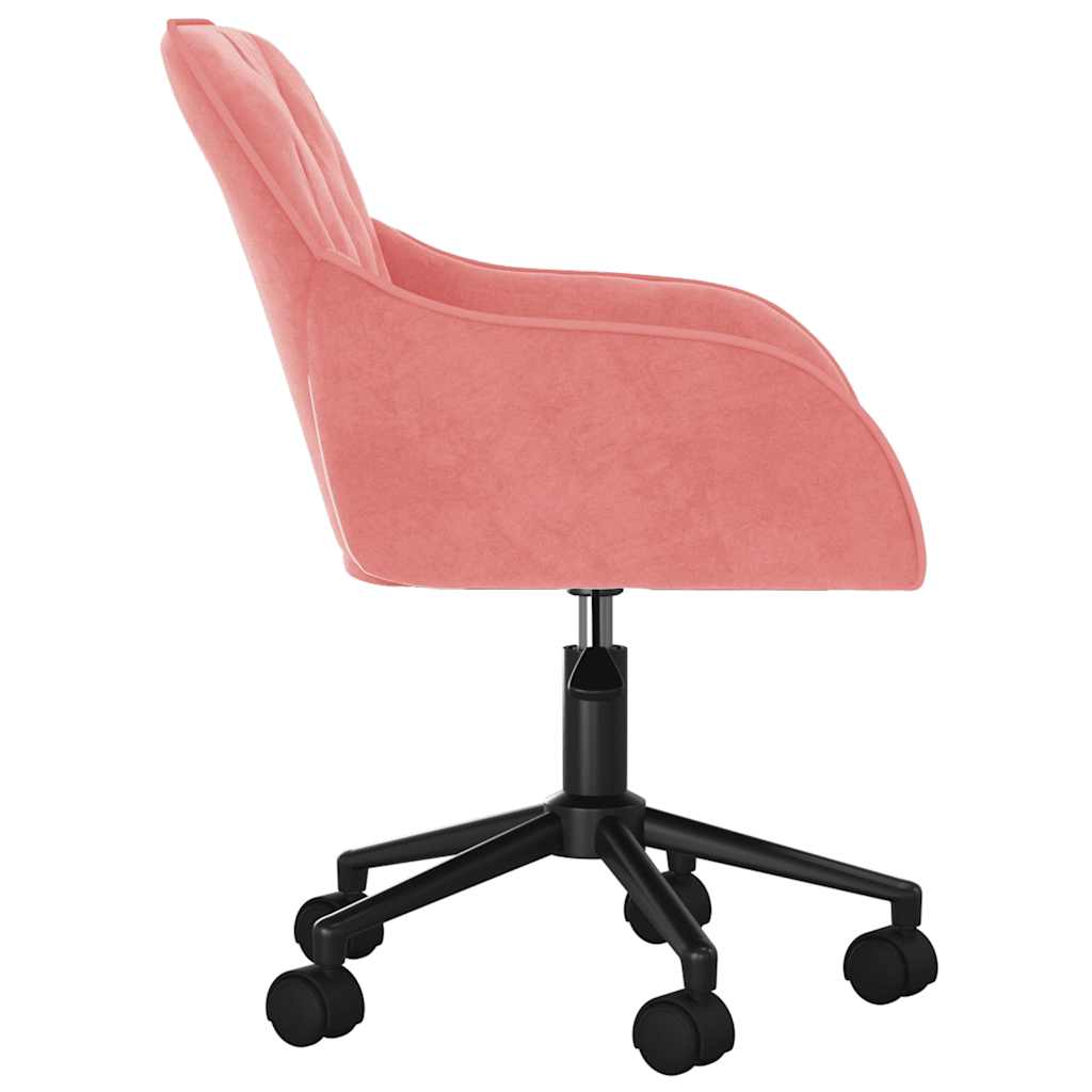 drejelig kontorstol fløjl pink