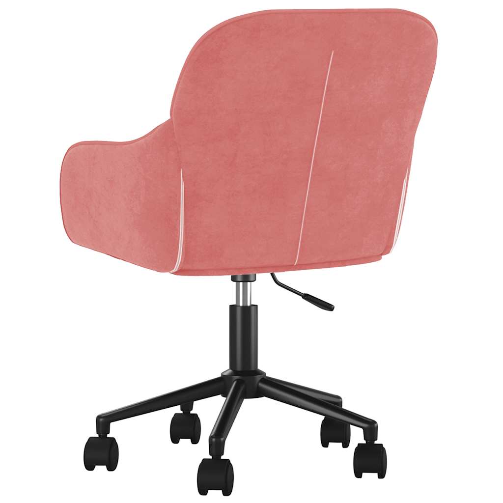 drejelig kontorstol fløjl pink