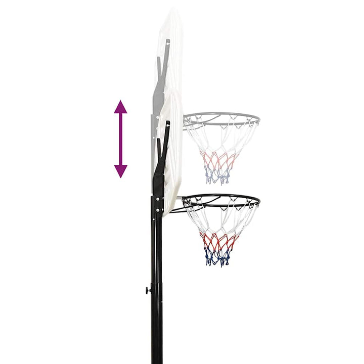 basketballstativ 258-363 cm polyethylen hvid