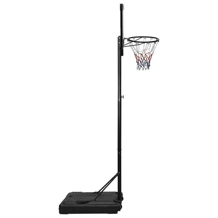basketballstativ med plade 235-305 cm polycarbonat transparent
