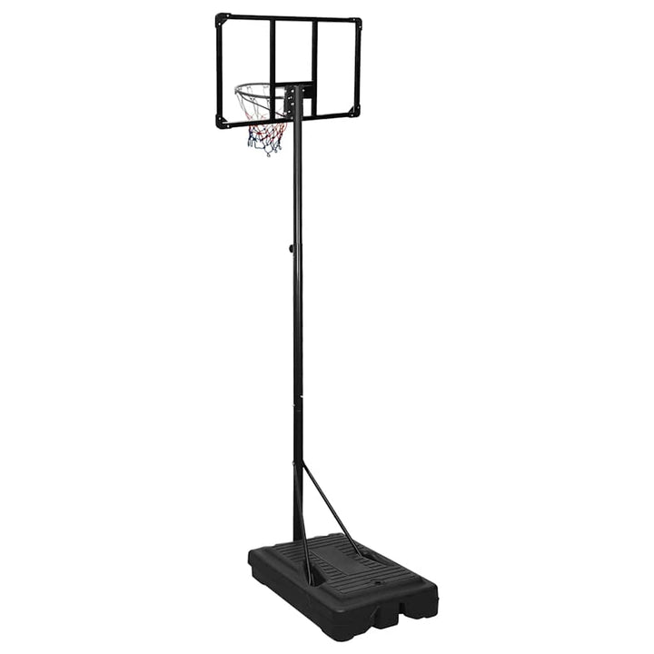 basketballstativ med plade 235-305 cm polycarbonat transparent